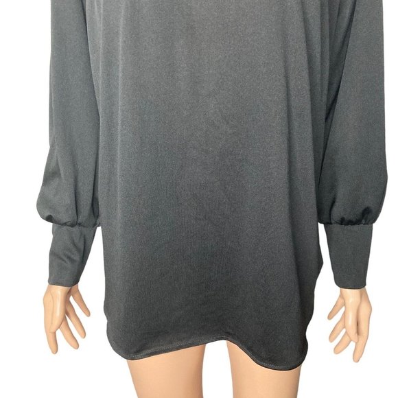 Vintage Avon Blouse Womens Size 8L Medium Black Turtleneck - Picture 8 of 12